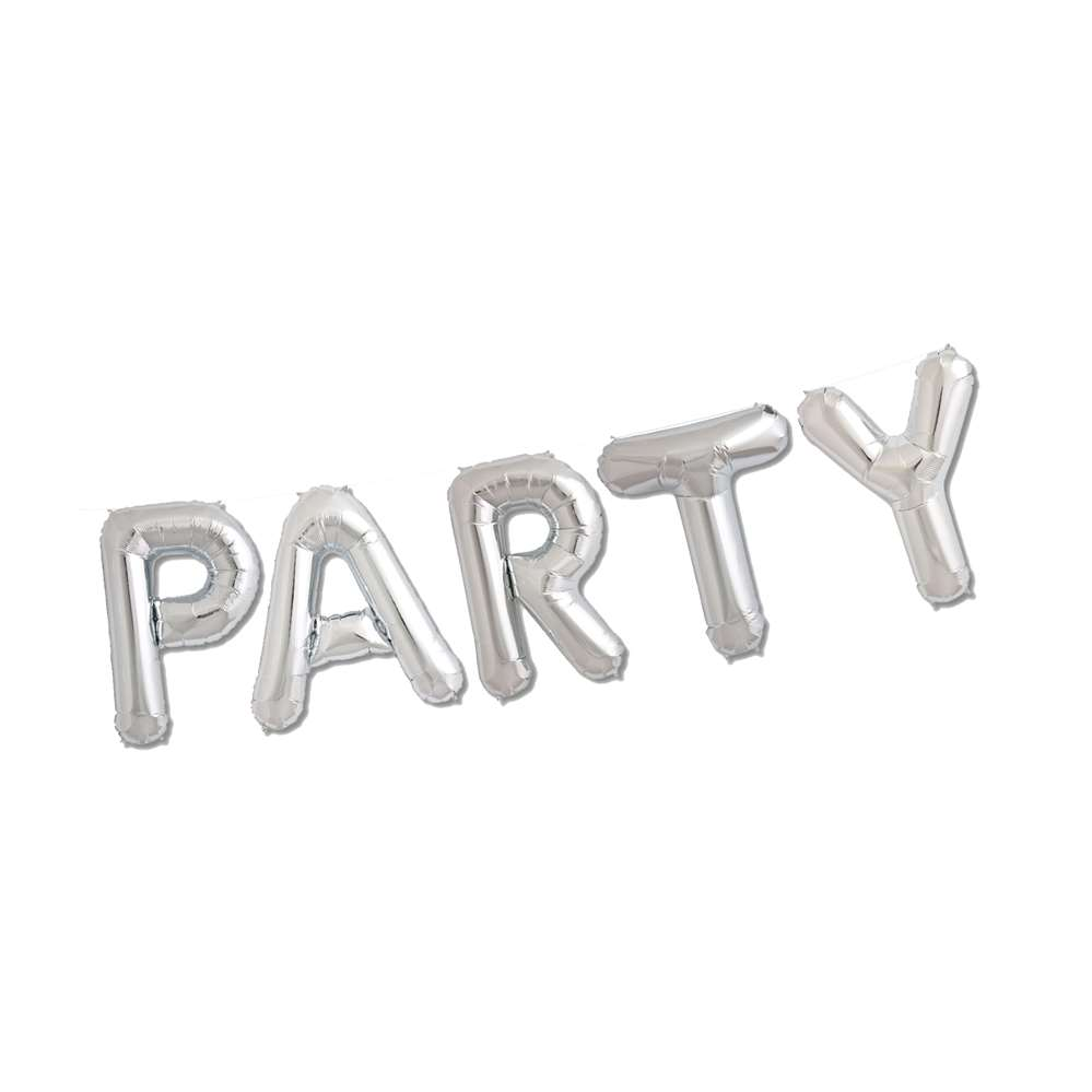 Foil Banner Party Silver 12