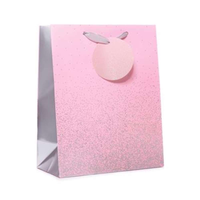 Pink Glitter Gift Bag Large Portrait 6pk