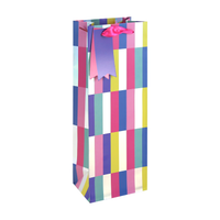 Eurowrap 6 Pack Gift Bag Holo Stripes Bottle