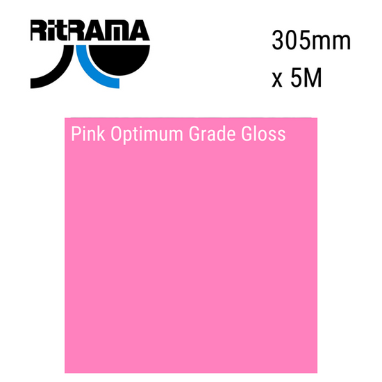 Ritrama Vinyl Optimum Grade Gloss Pink 305mm x 5m