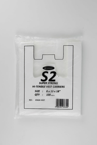 Magnum 100 Pack Carrier Bag White