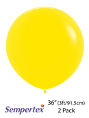 Sempertex Fashion Yellow 36" Latex 2pk