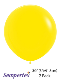 Sempertex Fashion Yellow 36" Latex 2pk