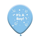 Eight blue latex balloons with "Birth Boy" printed, ideal for baby shower decorations, by Giftzone.