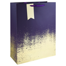 Distressed Purple & Gold Gift Bag Extra Large 6pk