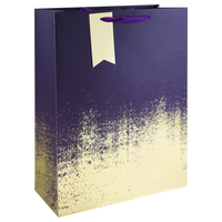 Distressed Purple & Gold Gift Bag Extra Large 6pk
