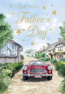 Set of six Regal Father's Day cards featuring colorful designs and heartfelt messages, perfect for celebrating dads.