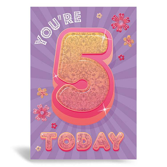 Prelude Pzazzle C50 Birthday Age 5 6pk