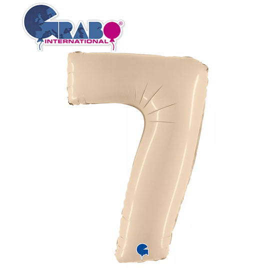 Grabo Foil Balloon Satin Cream 40" Number 7