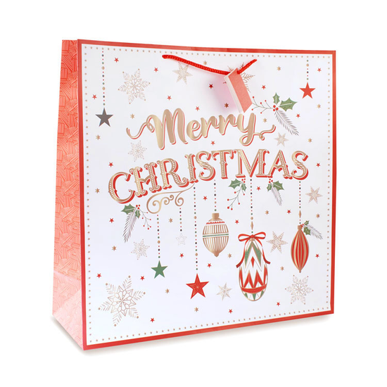 12pk Giant Square Gift Bags Text