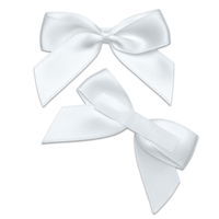 Italian Options 12 Pack Ribbon Bows White 5cm