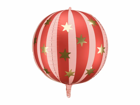 Starry Ball Red 20" Foil Balloon
