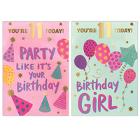 Poppyhill 12 Pack Cards C50 Birthday Age 11