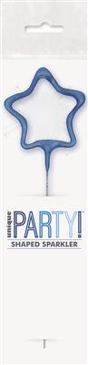 Unique Party Candle Sparkler Blue Glitz Star 7
