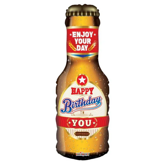 APAC Foil Balloon Happy Birthday Beer Bottle 36"