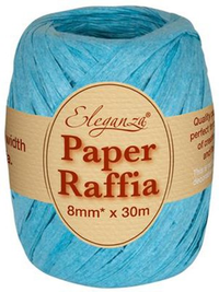 Oaktree Ribbon Turquoise Raffia 30m