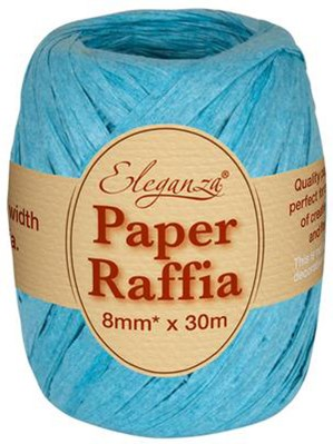 Oaktree Ribbon Turquoise Raffia 30m