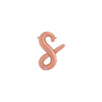 Grabo Foil Balloon Rose Gold 14" Letter S