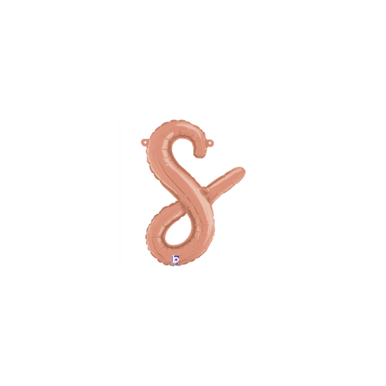 Grabo Foil Balloon Rose Gold 14" Letter S