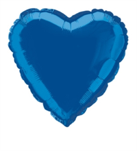 Unique Foil Balloon Royal Blue Heart 18