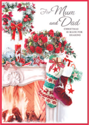 Simon Elvin 6 Pack Cards C90 Christmas Mum & Dad