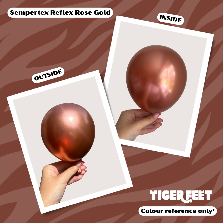 Sempertex Reflex Rose Gold Heart 14" Latex 50pk