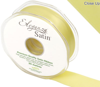 Eleganza Satin Ribbon Pale Yellow 25mm x 20m