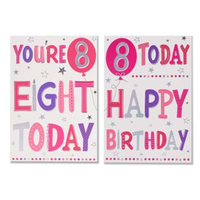 Poppyhill C50 Birthday Age 8 12pk