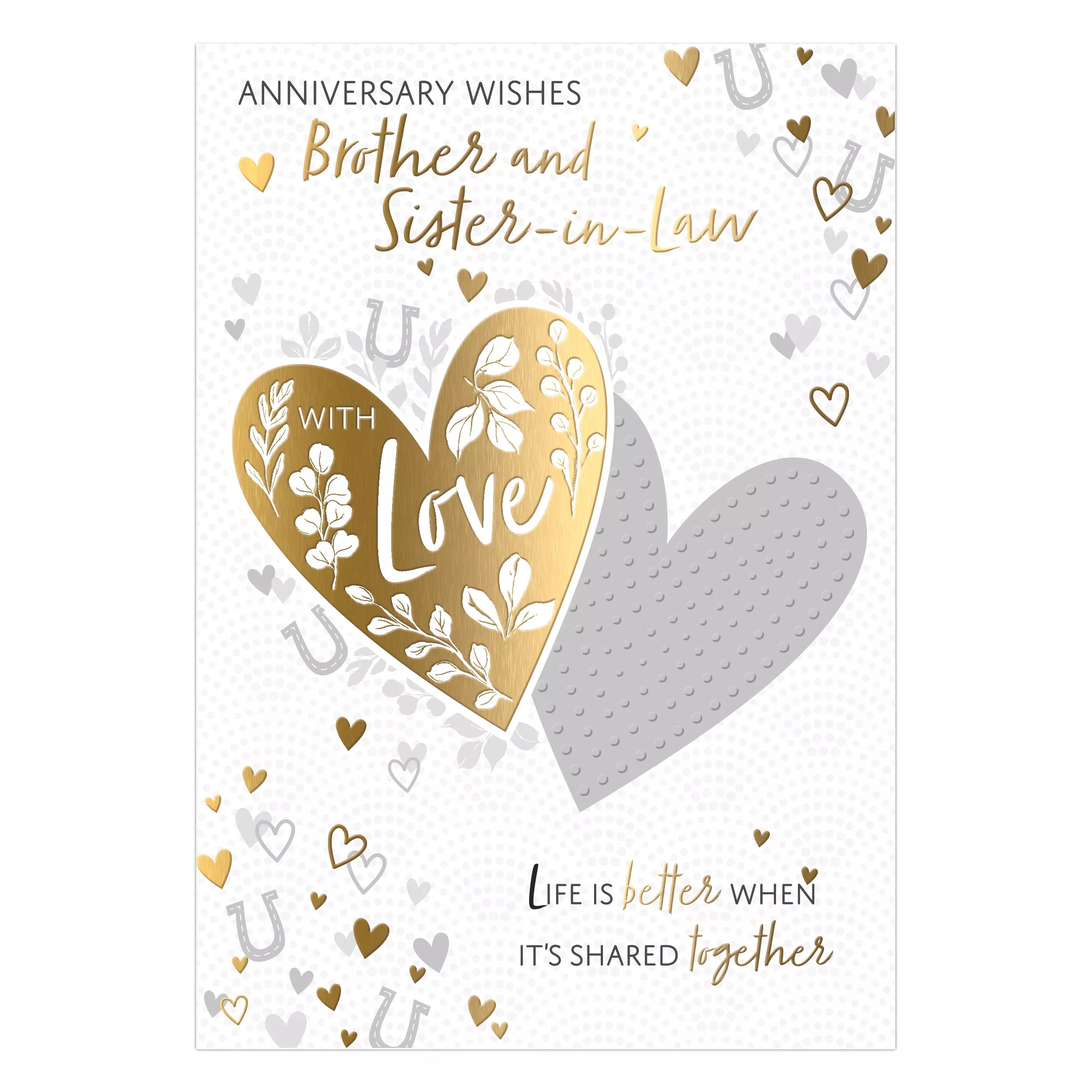 Prelude C50 Anniversary Brother & SIL 6-pack greeting cards featuring elegant designs for special occasions.