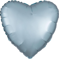 Anagram Satin Luxe Pastel Blue 18" Heart Foil