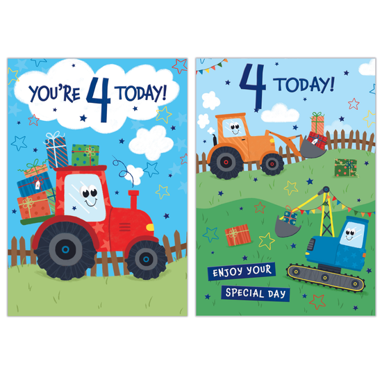 Poppyhill 12 Pack Cards C50 Birthday Age 4