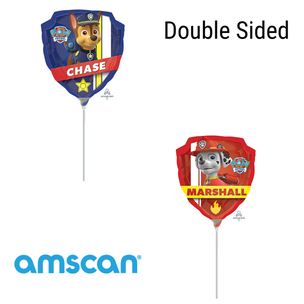 Anagram Paw Patrol Badge 9" Air Fill Foil Balloon