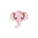 Flexmetal Baby Pink Elephant Head 12" Foil Balloon