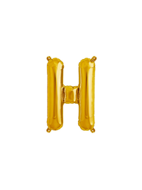 16" Gold Letter Foil Balloon Letter H