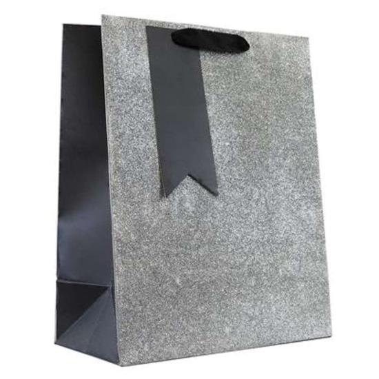 6pk Giftbags Medium Portrait Silver
