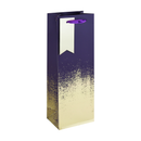 Distressed Purple & Gold Gift Bag Bottle 6pk
