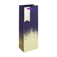 Distressed Purple & Gold Gift Bag Bottle 6pk