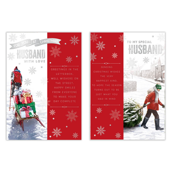 Poppyhill 12 Pack Cards C50 Christmas Husband