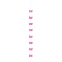 5ft Hanging D cor Happy Birthday Glitz Pink