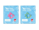 Inflatable fish-shaped ring float toy from Gem Imports, colorful pool float with vibrant fish design for summer fun.