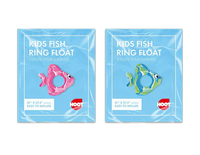 Inflatable fish-shaped ring float toy from Gem Imports, colorful pool float with vibrant fish design for summer fun.
