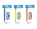 Colorful Gem Imports snorkel and mask set for kids, featuring a matching snorkel and mask for underwater fun.