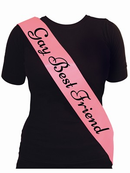 Henbrandt Deluxe Sash Gay Best Friend Pink