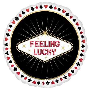 Anagram Foil Balloon Feeling Lucky 18
