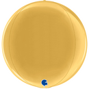 Grabo Foil Balloon Gold Globe 15"