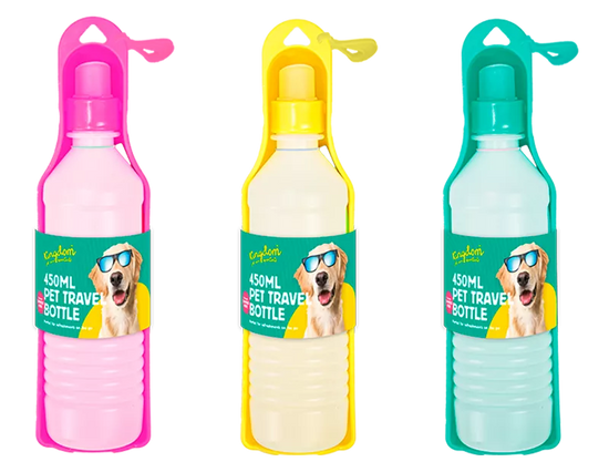 Pet Travel Bottle 450ml (Colour May Vary)