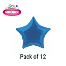 Unique 12 Pack Foil Balloon Royal Blue Star 20