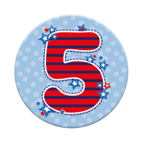 Small Badges Age 5 Male 6pk