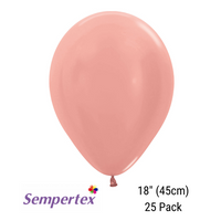 Sempertex Metallic Rose Gold 18" Latex 25pk
