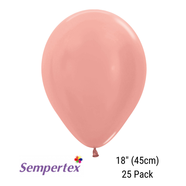 Sempertex Metallic Rose Gold 18" Latex 25pk